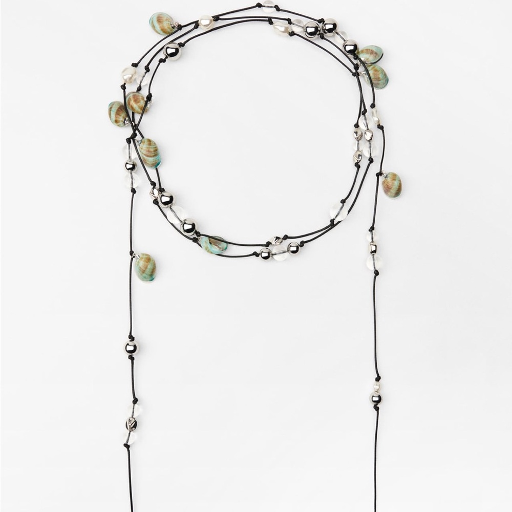 Zara beaded shell necklace
